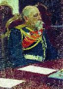 Portrait of the Governor-General of Finland and member of State Council Nikolai Ivanovich Bobrikov. Study for the picture Formal Session of the State , Boris Kustodiev